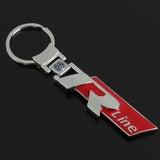 Volkswagen VW Rline Logo Metal Car Keychain Key Ring Holder Pendant