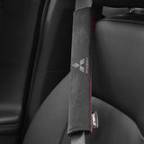 2pcs/set Mitsubishi Suede Car Safety Belt Pads Shoulder Covers