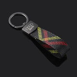 Audi Oxford Webbing Metal Car Keychain