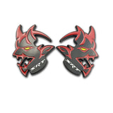 2pcs Dodge Demon SRT Metal Car Stickers Fender Side Badge Emblem