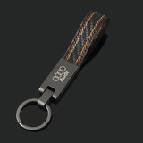 Audi Metal Carbon Fiber Car Keychain