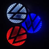 For Volkswagen VW Golf Polo Beetle CC MK7 MK5 Jetta Tiguan Touran Passat 3D LED Car Front Emblem Badge Bright Sticker Accessories