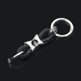 Audi Logo Braided Rope Car Keychain Keyring