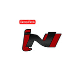 Hyundai iN Logo Metal Car Front Grille Emblem Badge Rear Sticker Decal