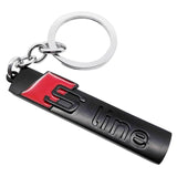 Audi Sline Supercharged S4 Logo Metal Car Keychain Keyring