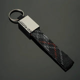 Mercedes Benz AMG Metal Oxford Webbing Car Logo Keyring Pandant Auto Key Chain Holder
