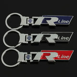 Volkswagen VW Rline Logo Metal Car Keychain Key Ring Holder Pendant