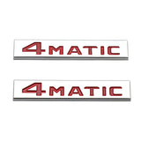 1Pair Mercedes Benz 4MATIC Logo Metal Car Sticker Badge
