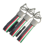 Volkswagen VW R Logo Carbon Fiber Car Keychain Pendant Key Chain Holder