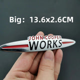 Car Rear Badge Sticker Side Fender 3D Emblem Accessories for John Cooper Works R50 R52 R53 R55 R56 F54 F55 F56 F60