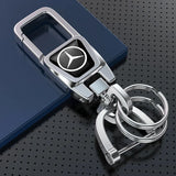 Mercedes Benz Car Logo Metal Keychain Key Holder Pendant