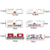 Ford 3.7 5.0 Logo Metal Car Rear Sticker Body Emblem Badge Decal