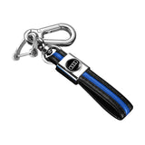 Audi PU Leather Car Key Chain Holder Auto Keyring