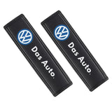 2pcs Volkswagen VW Leather Car Seat Belt Pad Covers Shoulder Pads