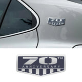 Jeep 70th Anniversary Logo Metal Car Body Side Fender Sticker Trunk Emblem Badge