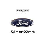 58x22mm Ford Epoxy Aluminum Car Steering Wheel Emblem Sticker Decal