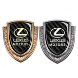 Lexus Metal Carbon Fiber Shield Car Rear Sticker Auto Window Emblem Badge Decal