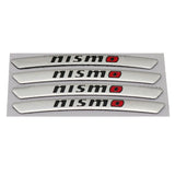 4pcs/set 9cm Nissan Nismo Aluminum Alloy Car Wheel Rim Tyre Sticker