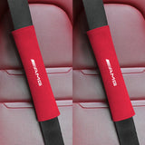 2PCS Mercedes Benz AMG Car Seat Belt Covers Suede Shoulder Pads Protection