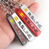Renault RS LINE Logo Metal Car Key Rings Keychain Pendant