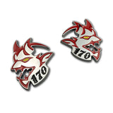 2pcs Dodge Demon 170 Metal Car Rear Sticker Body Badge Emblem