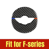 Carbon Fiber Car Steering Wheel Stickers Auto Decal Decoration for Mini Cooper