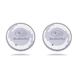 2pcs Subaru Logo Car Water Coasters 7-color LED Light Cup Mat Holder
