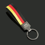 Audi Logo Nylon Webbing Metal Keyring