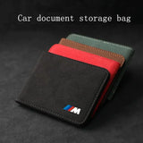 BMW M Power Suede Car Driver License Holder Cover Organizer
