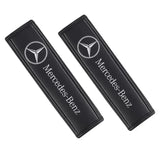 2pcs Mercedes Benz Leather Car Seat Belt Pad Covers Shoulder Pads