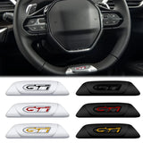 Peugeot GTI Logo Metal Car Steering Wheel Sticker Emblem
