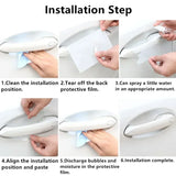 8pcs Mercedes Benz AMG Car Door Handle Bowl Wrist Transparent Protector Anti-collision Decal