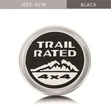 Jeep Trail Rated 4x4 Metal Car Rear Sticker Body Side Decal Auto Front Grille Emblem Badge