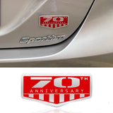 Jeep 70th Anniversary Logo Metal Car Body Side Fender Sticker Trunk Emblem Badge
