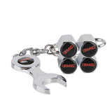 4pcs/set GMC Logo Car Air Valve Stem Cap Auto Tyre Valve Covers with Wrench