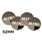 4pcs/set 52mm MINI Cooper Car Wheel Center Hub Cap Sticker Decal
