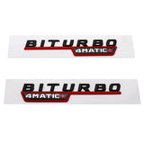 1Pair Mercedes Benz BITURBO 4MATIC 2014-2016 ABS Car Rear Sticker