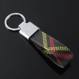 Mercedes Benz AMG Oxford Webbing Metal Car Keychain Auto Key Chain Ring
