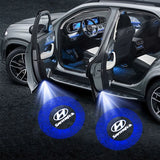 Car Door Welcome Laser Shadow Lamp Projector LED Light for Hyundai Santafe 2013-2017
