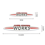 Car Rear Badge Sticker Side Fender 3D Emblem Accessories for John Cooper Works R50 R52 R53 R55 R56 F54 F55 F56 F60