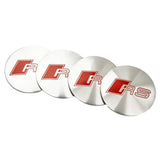 4pcs 56/60/65/75/90mm Audi Quattro Sline RS Car Wheel Center Hub Cap Sticker Decal