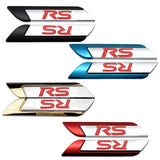 2pcs Honda RS Logo Metal Car Side Sticker Emblem Badge Decal Auto Body Decoration