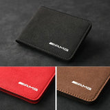 1pcs AMG Car Suede Driver License Holder Cover for Mercedes Benz W203 W204 W205 W211 W212 W213 W218 W463 W210