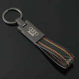 Audi Metal Carbon Fiber Car Keychain