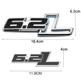 Ford 6.2L Logo Metal Car Rear Sticker Auto Body Side Fender Emblem Badge Decal