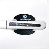 Volkswagen VW Carbon Fiber Car Door Bowl Handle Anti-collision Protective Stickers Scratches Film
