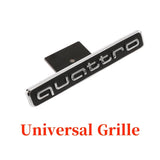 Audi Quattro Logo ABS Car Front Grille Emblem Badge Four-Wheel Drive Tail Standard Sticker