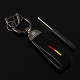 Volkswagen VW R Logo Suede Car Keychain Pendant Key Chain Holder