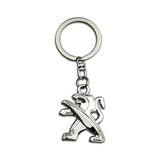 Peugeot Logo Metal Car Key Rings Keychain Pendant