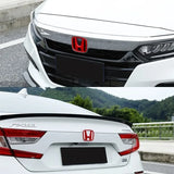 3Pcs Car Front Badge Rear Trunk Emblem Steering Wheel Center Sticker for Honda